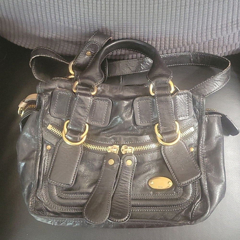 Authentic Black Chloe "Bay" Bag